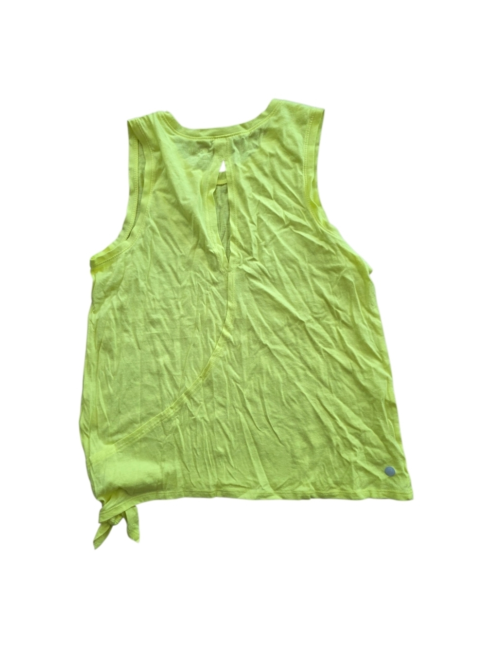 Zella Girls Neon Yellow Tie-Hem Tank Top XL - Picture 2 of 3